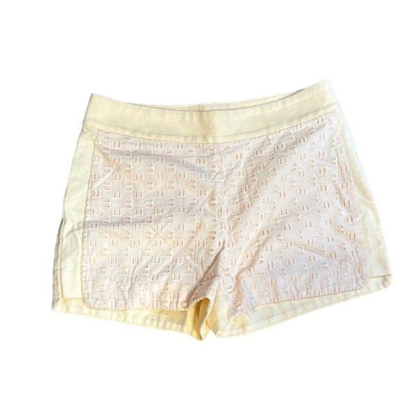(5 for $25) J.Crew Eyelet and Basket-weave Short in Pale Puff size 6 - Picture 2 of 4